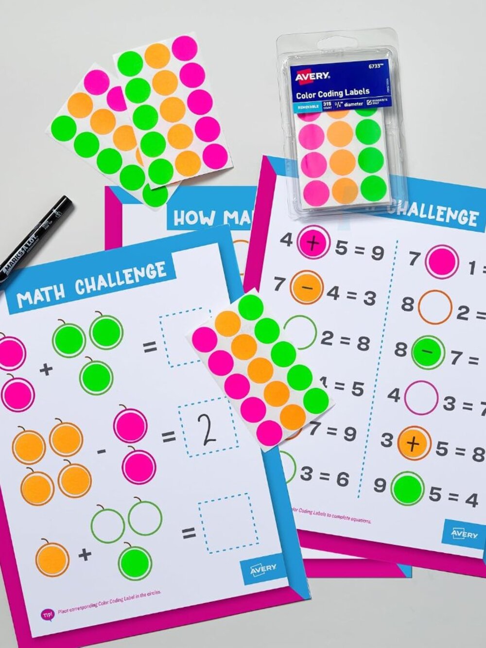 Color-Coding Removable Labels, 3/4 Inch Round Labels, Assorted Neon Colors, Non- - Picture 4 of 6
